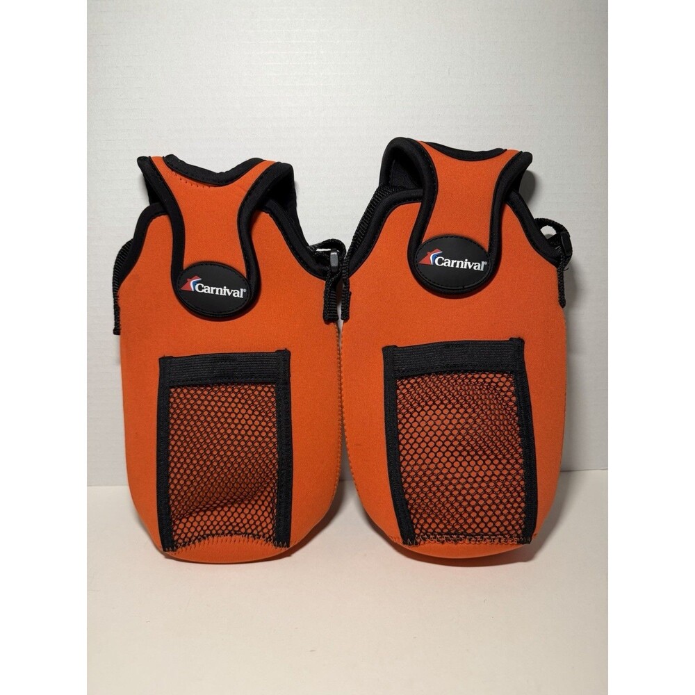 Carnival Cruise Line Water Bottle Holder Adjustable Crossbody W/ Strap (2 Pack)